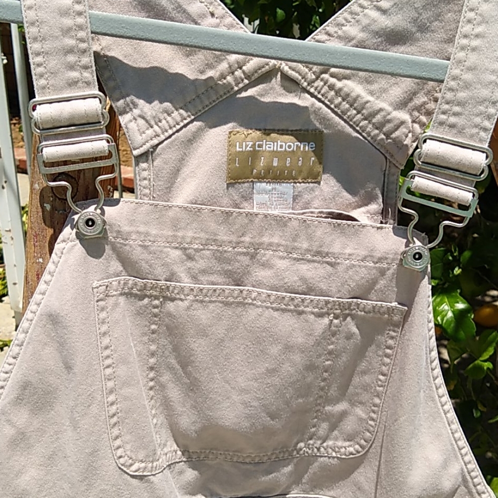 Liz Claiborne Taupe Overall Jumper- Size PM - Picture 2 of 6